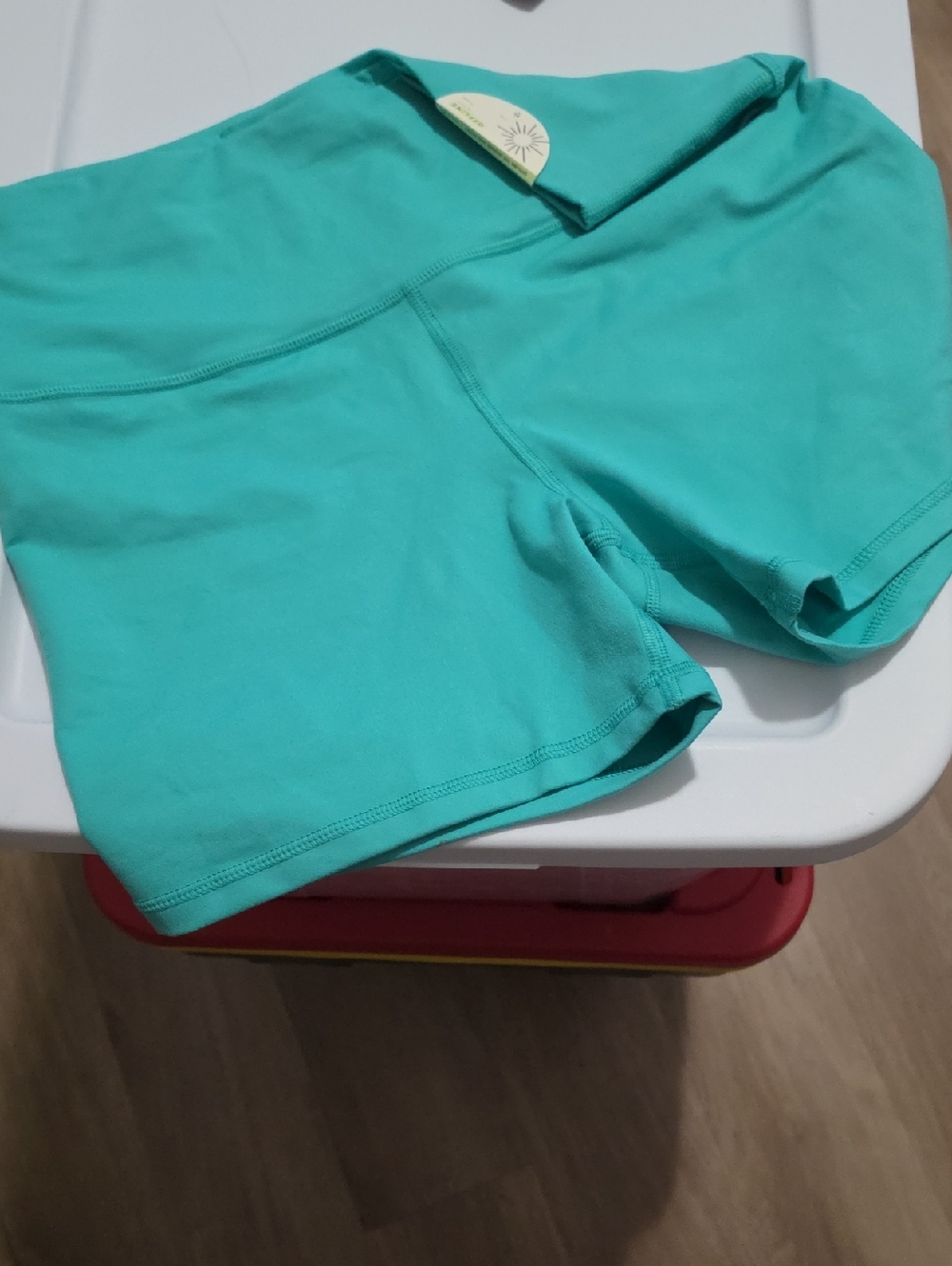 Aerie XL Mint/Teal High-Rise Biker Shorts